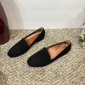 VIONIC Willa Black Suede Slip On Shoes Loafers Flats Size US 8.5